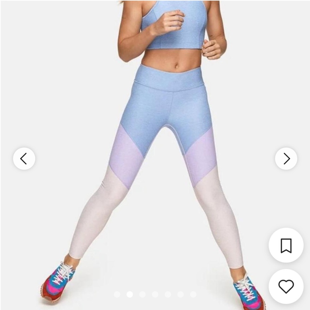 Outdoor Voices 7/8 Tri Color Leggings, Size Small, NWOT
